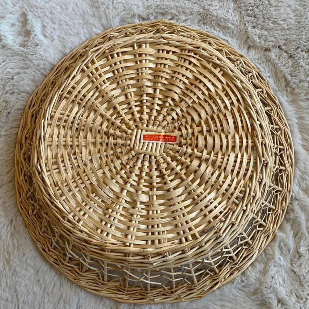 Vintage‎ Basket Plate Wall Decor Natural boho woven Rattan